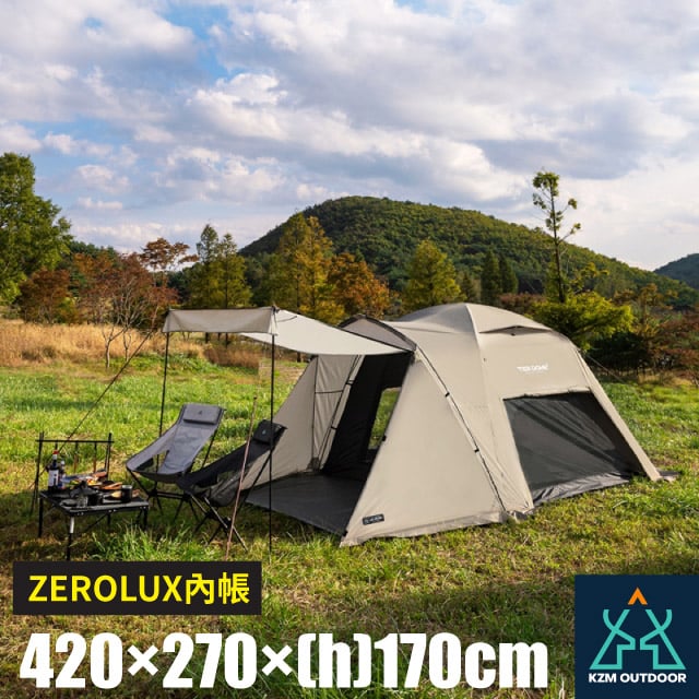 【KAZMI】KZM TIER 提爾4人帳(外帳420×270×(h)170cm).家庭帳篷/K221T3T02✿30E010